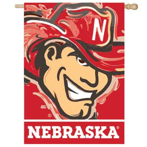 University of Nebraska Justin Patten Suede House Flag