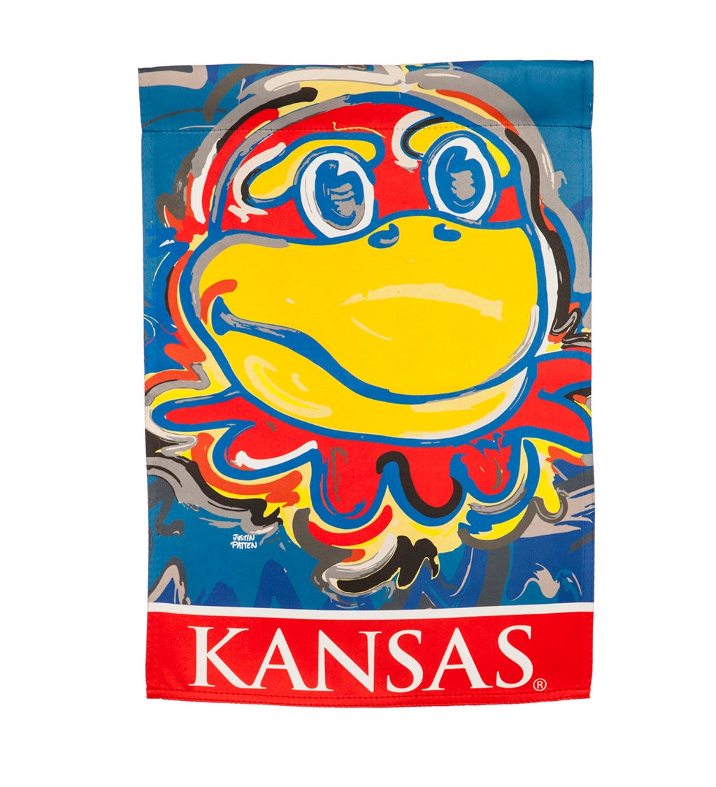 University of Kansas Suede House Flag Justin Patten