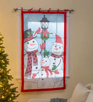 Snowman Family Shadow Scapes Window Shade