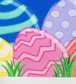 Easter Bunny Basket Garden Burlap Flag