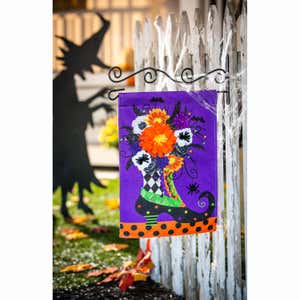 Witch Boot Burlap Garden Flag