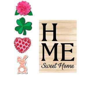 Spring Home Sweet Home Interchangeable Icon Garden Burlap Flag