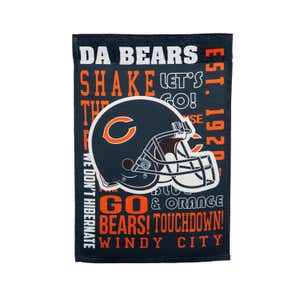 Double-Sided Chicago Bears Fan Rules Suede Garden Flag