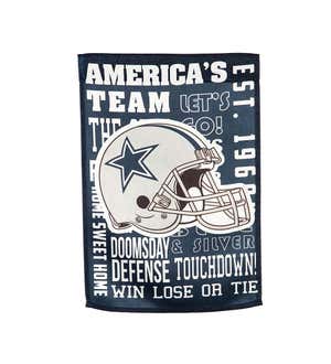 Double-Sided Dallas Cowboys Fan Rules Suede Garden Flag