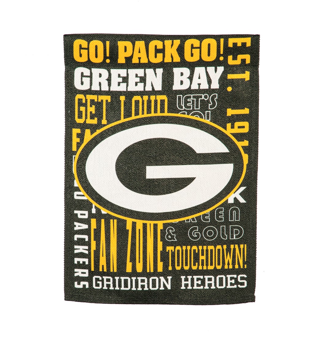 Fan Rules Garden Flag, Green Bay Packers