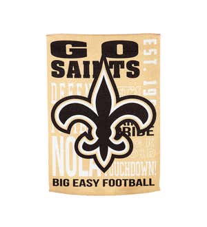 Double-Sided New Orleans Saints Fan Rules Suede Garden Flag