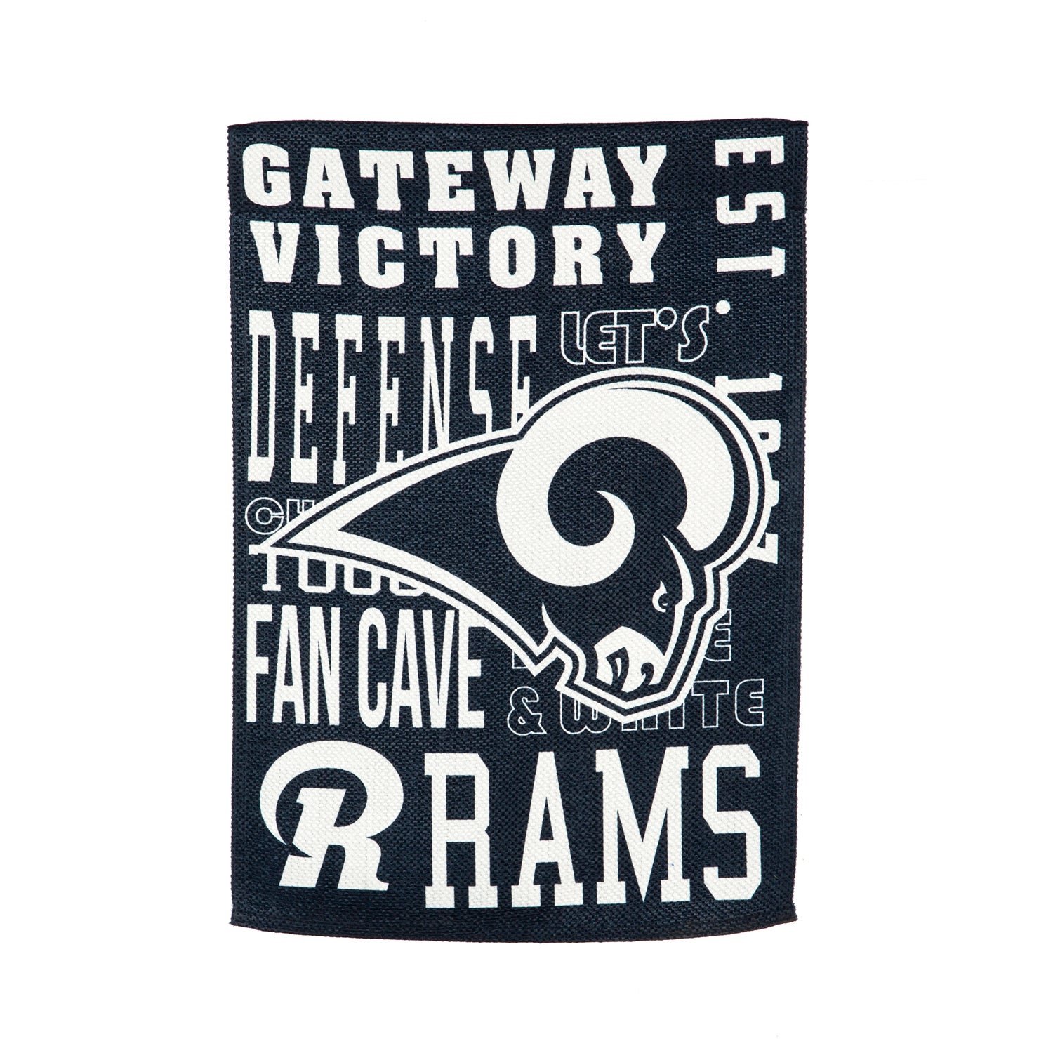 Double-Sided Los Angeles Rams Fan Rules Suede Garden Flag