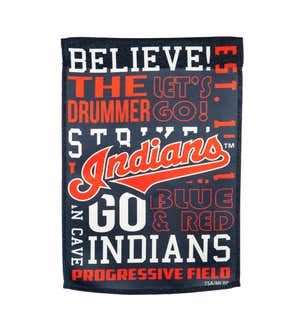 Fan Rules Garden Flag, Cleveland Indians