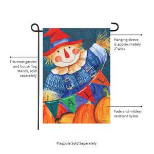 Fall Fella Scarecrow Garden Textured Suede Flag