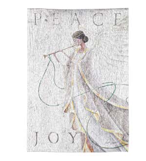 Peace and Joy Angel Garden Glisten Flag