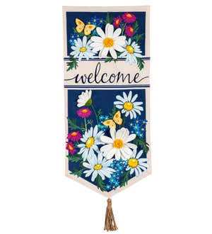 Welcome Daisies and Butterflies Everlasting Impressions Textile Decor