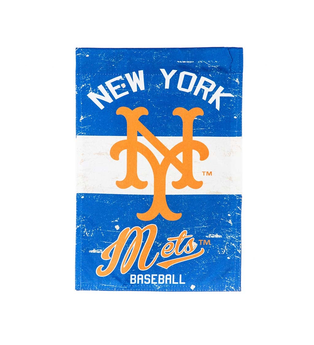 New York Mets Vintage Linen Garden Flag