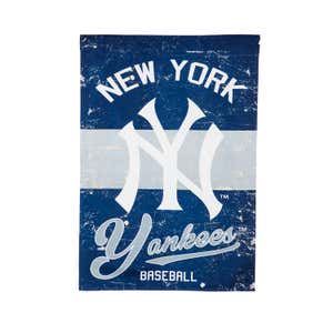 NY Yankees Vintage Linen Garden Flag