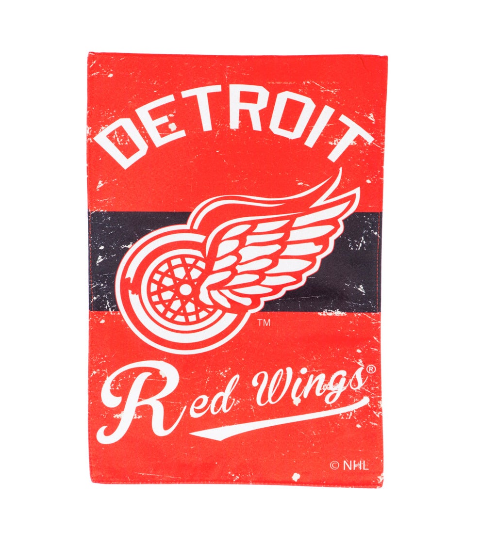 Detroit Red Wings, Vintage Linen Garden Flag