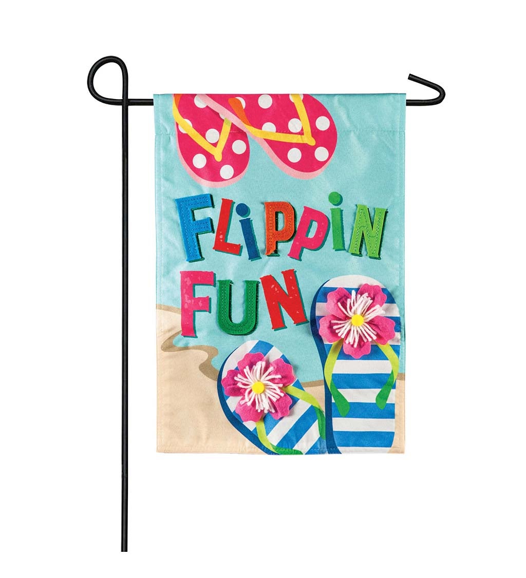 Flippin Fun Garden Linen Flag
