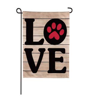 Pet LOVE Garden Linen Flag