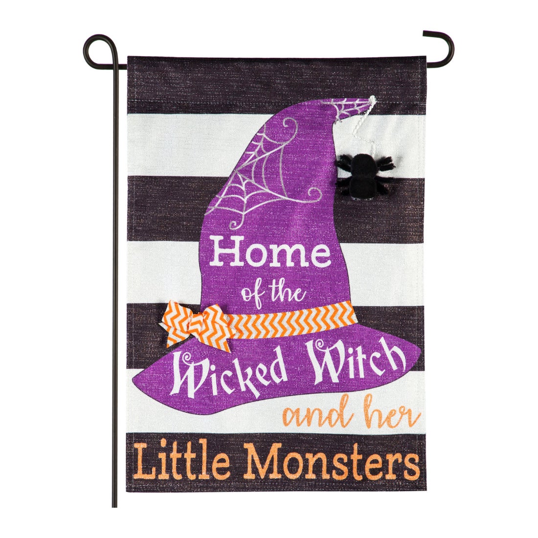 Wicked Witch and her Little Monsters Garden Linen Flag