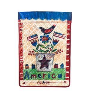 America the Beautiful Garden Quilted Flag