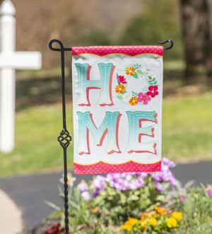 Welcome Home Garden Suede Flag