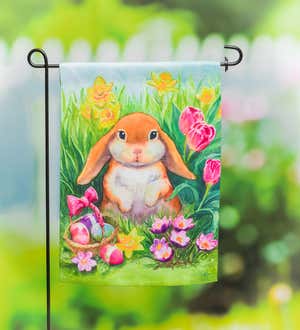 Bunny Whisker Garden Suede Flag