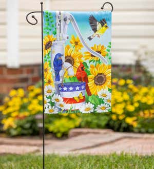 Patriotic Pump Garden Suede Flag