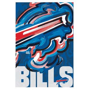 Buffalo Bills, Suede Garden Flag Justin Patten