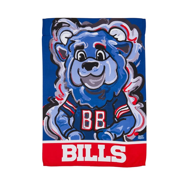 Buffalo Bills, Suede Garden Flag Justin Patten