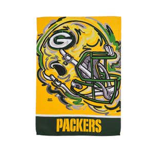 Green Bay Packers, Suede Garden Flag Justin Patten