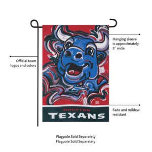 Houston Texans Justin Patten Suede Garden Flag