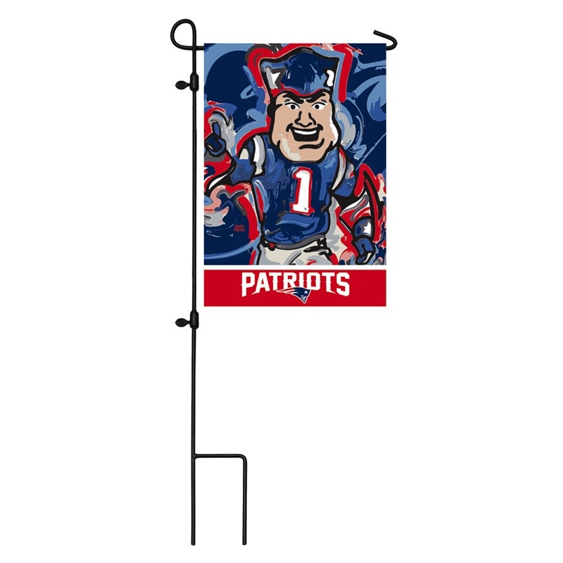 New England Patriots, Suede Garden Flag Justin Patten
