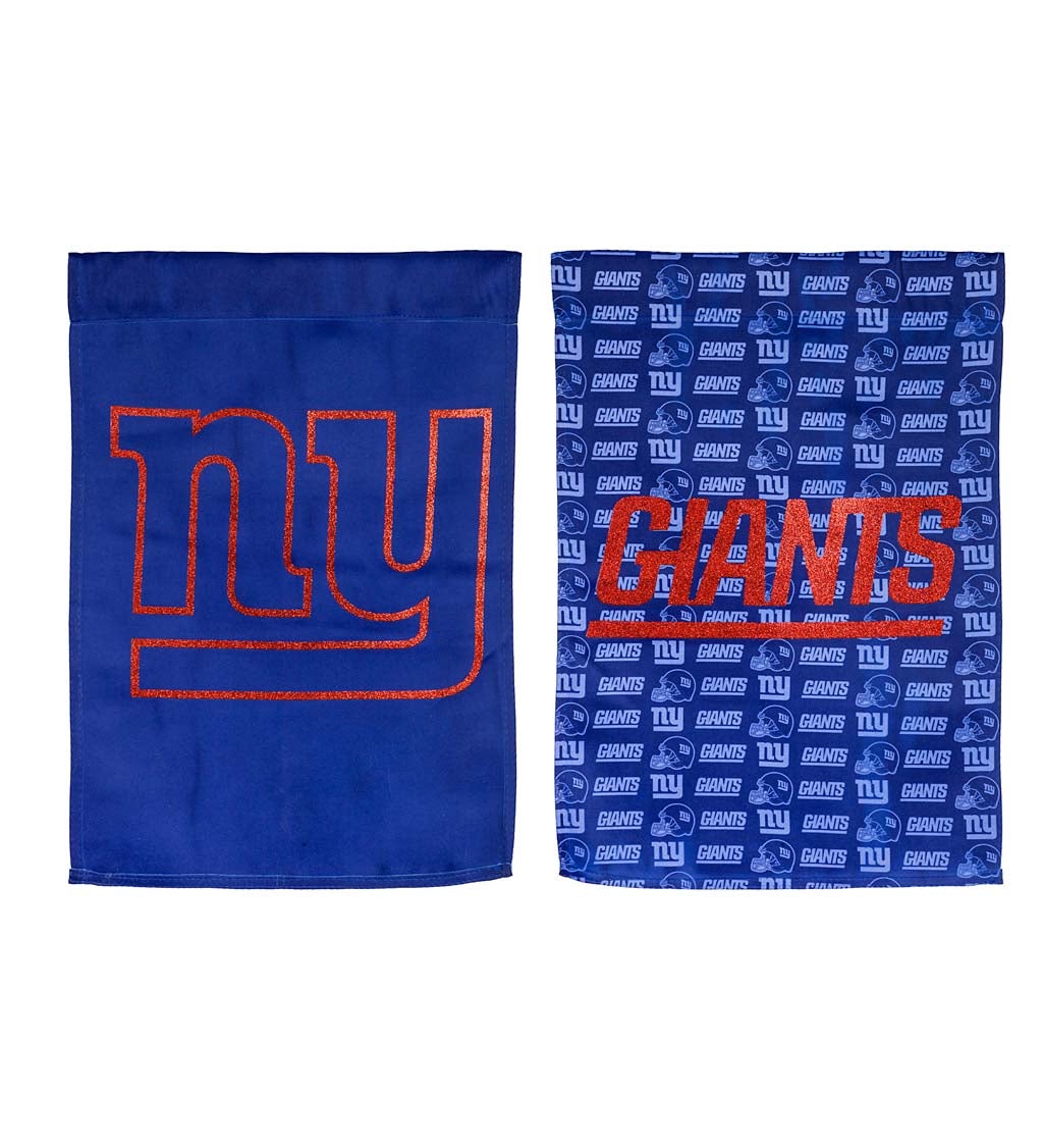 New York Giants Two Sided Glitter Embellished Garden Flag