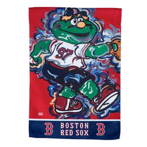 Boston Red Sox, Suede Garden Flag Justin Patten