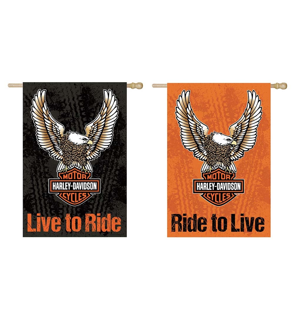 Harley Davidson Eagle Suede Garden Flag