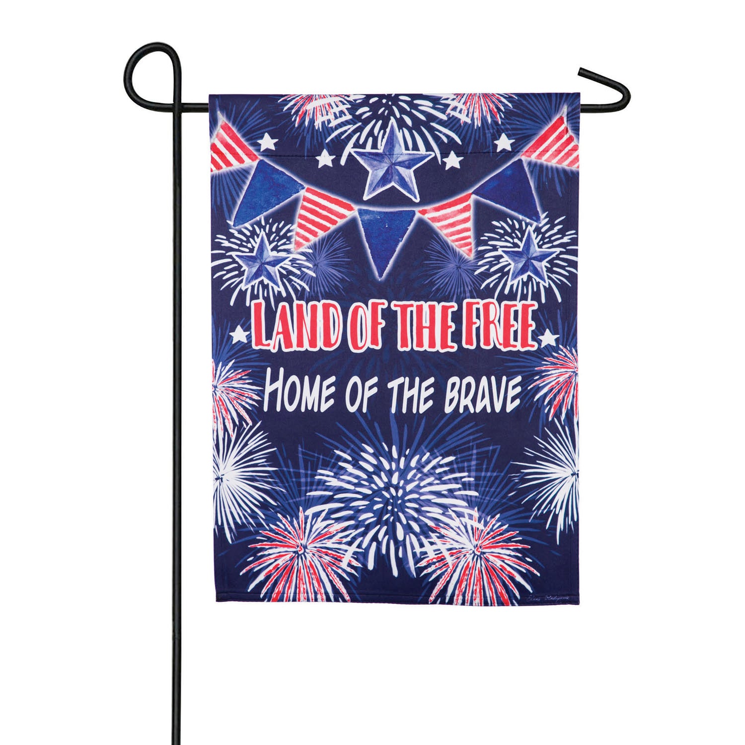 Land of the Free Garden Suede Flag