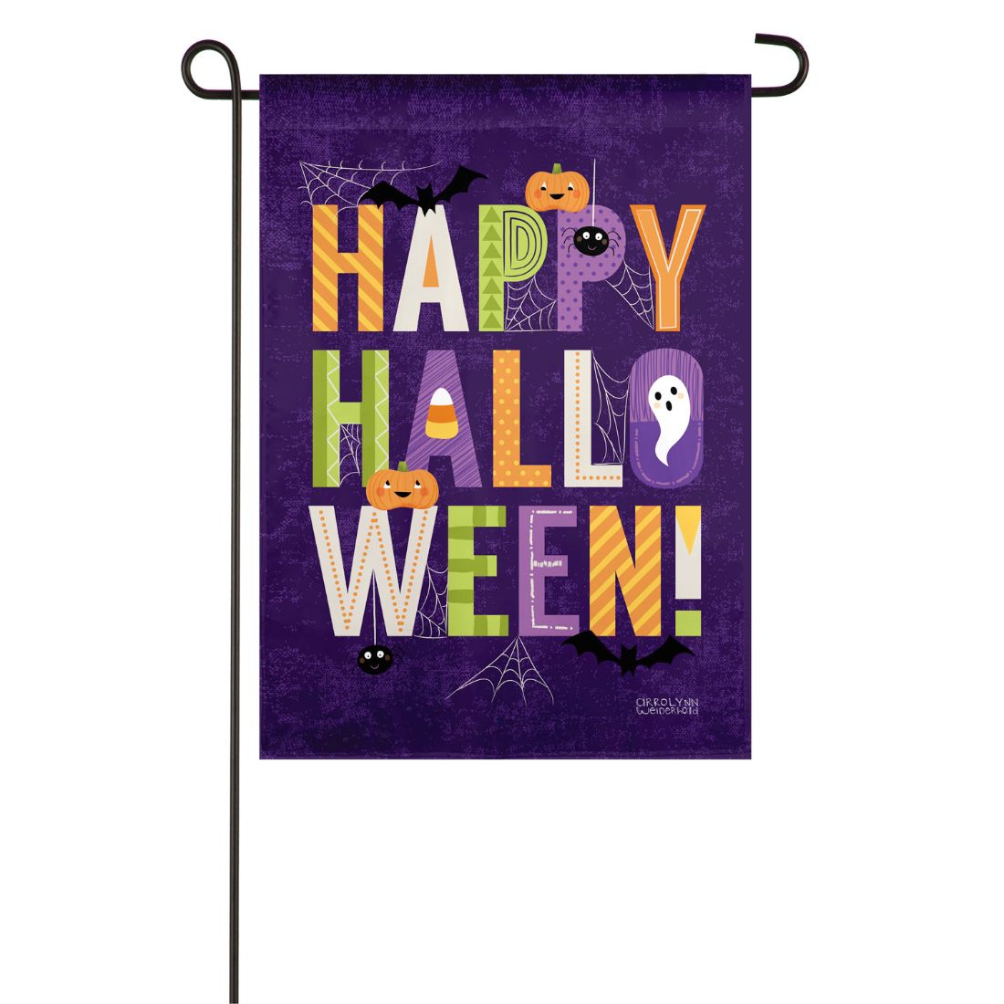 Happy Halloween Garden Suede Flag