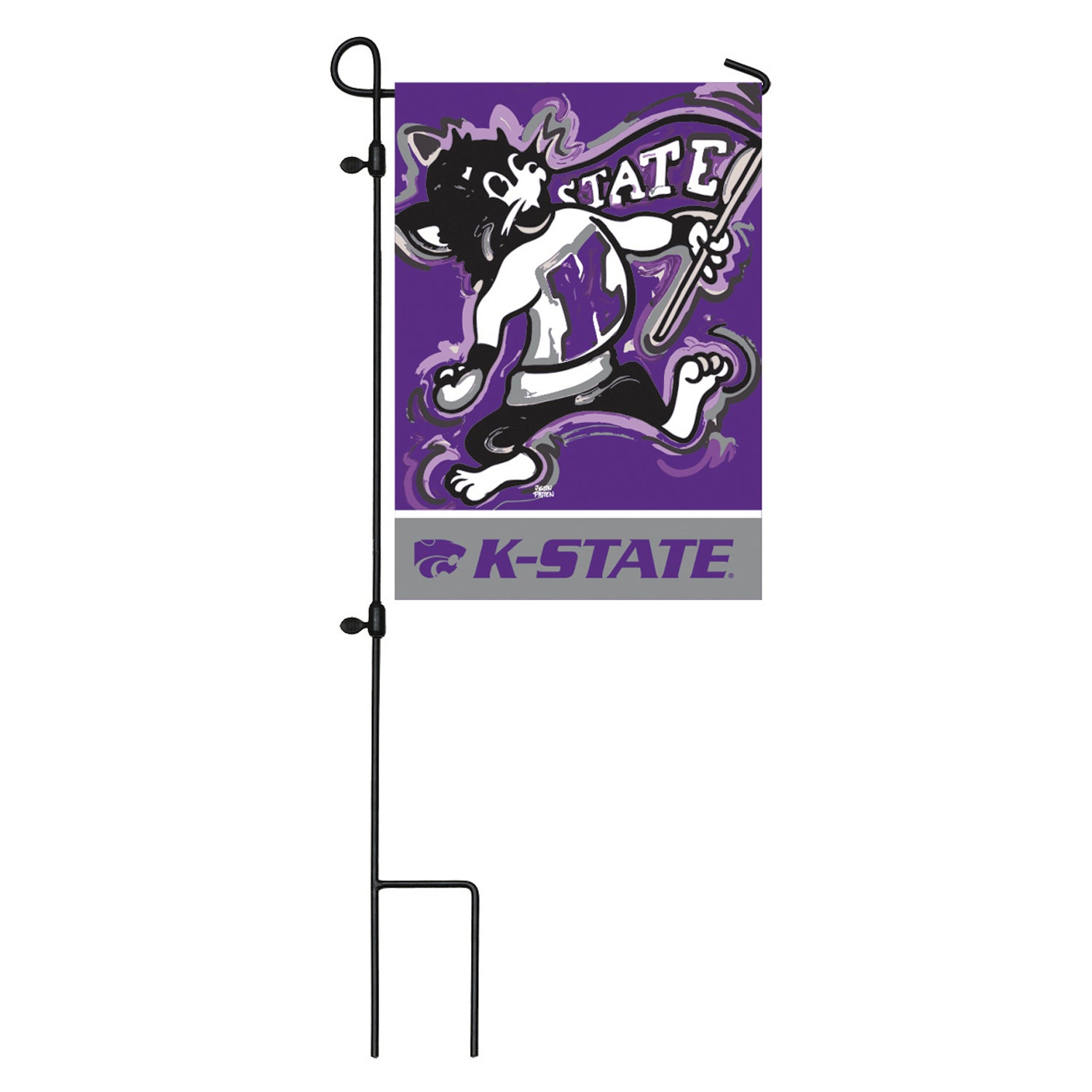 Kansas State University, Suede Garden Flag Justin Patten