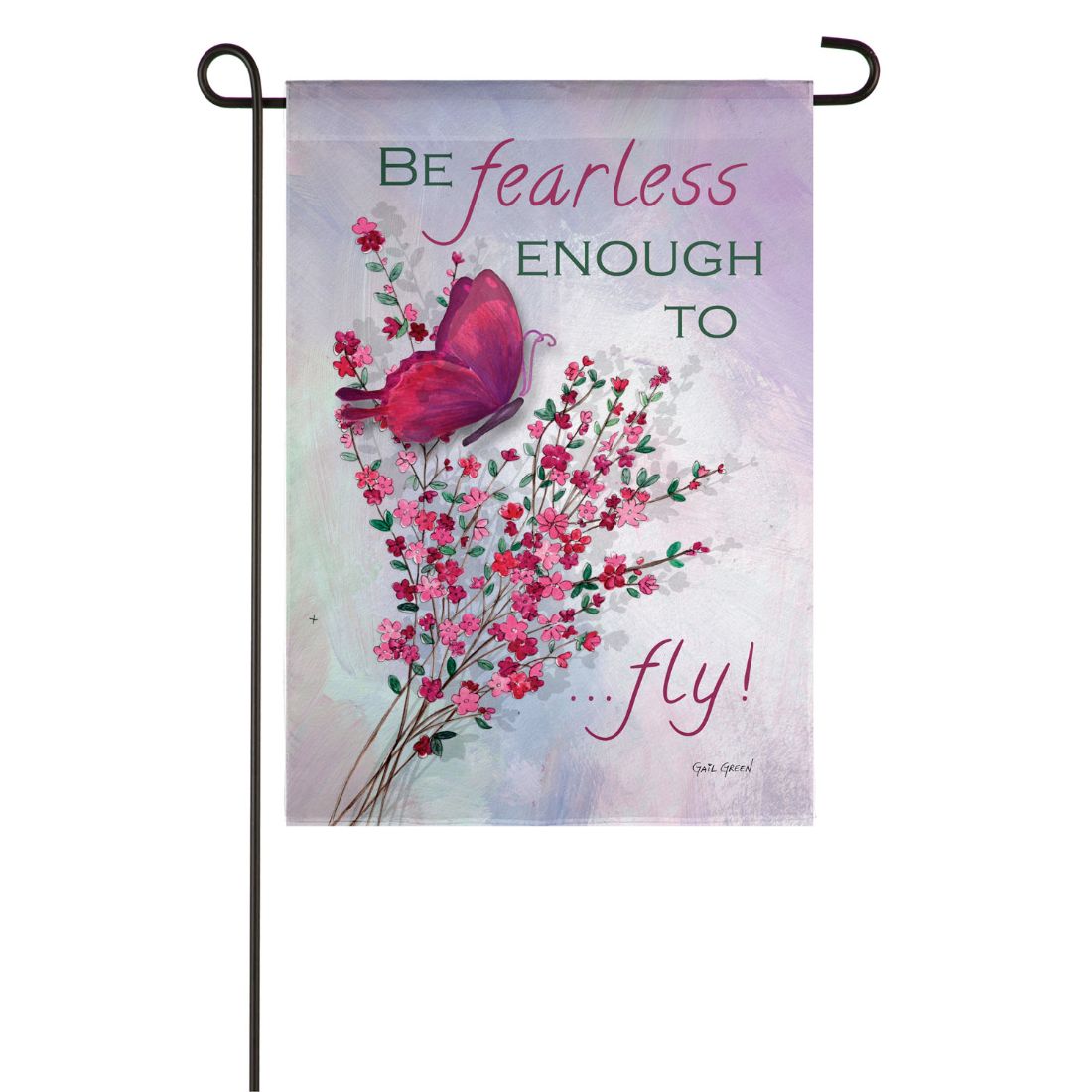 Be Fearless Butterfly Garden Suede Flag