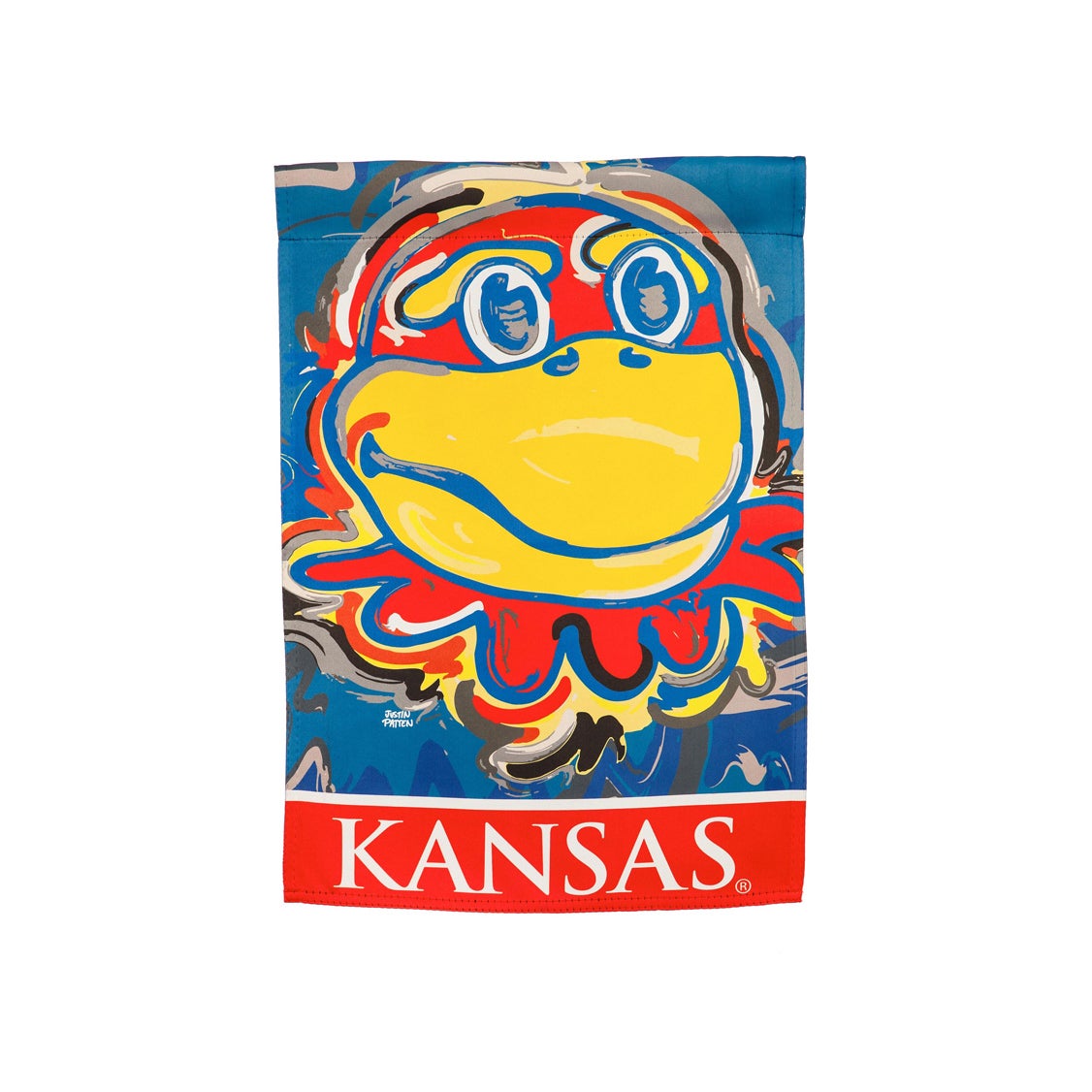 University of Kansas Justin Patten Suede Garden Flag