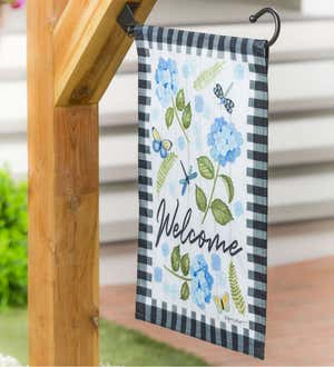 Dragonfly Welcome Garden Strie Flag
