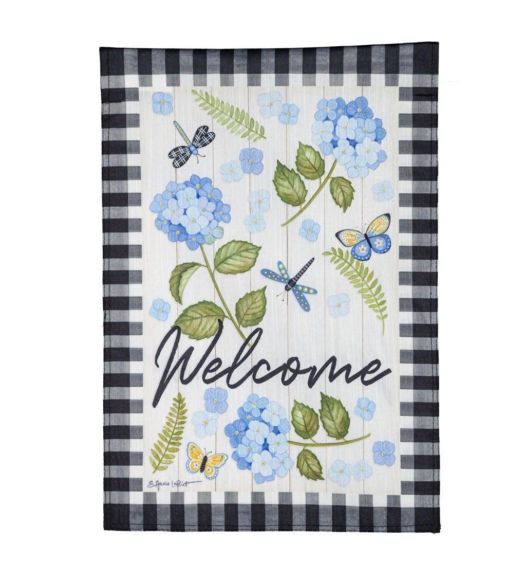 Dragonfly Welcome Garden Strie Flag