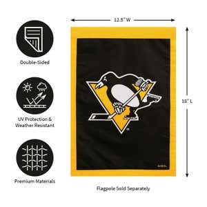 Team Sports America Pittsburgh Penguins Applique House Flag, 29 x 43 inches