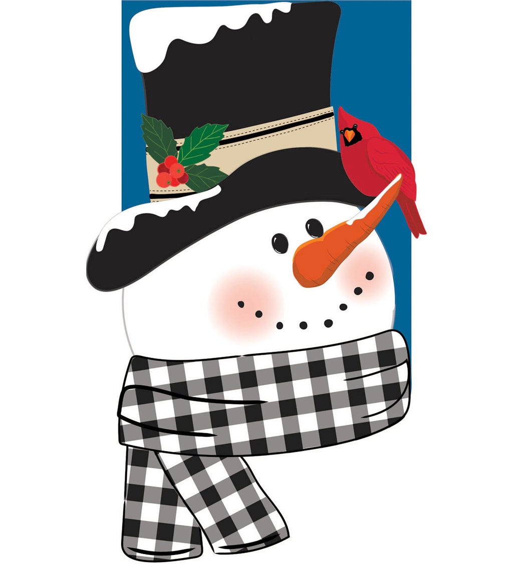Snowman and Friend House Applique Flag
