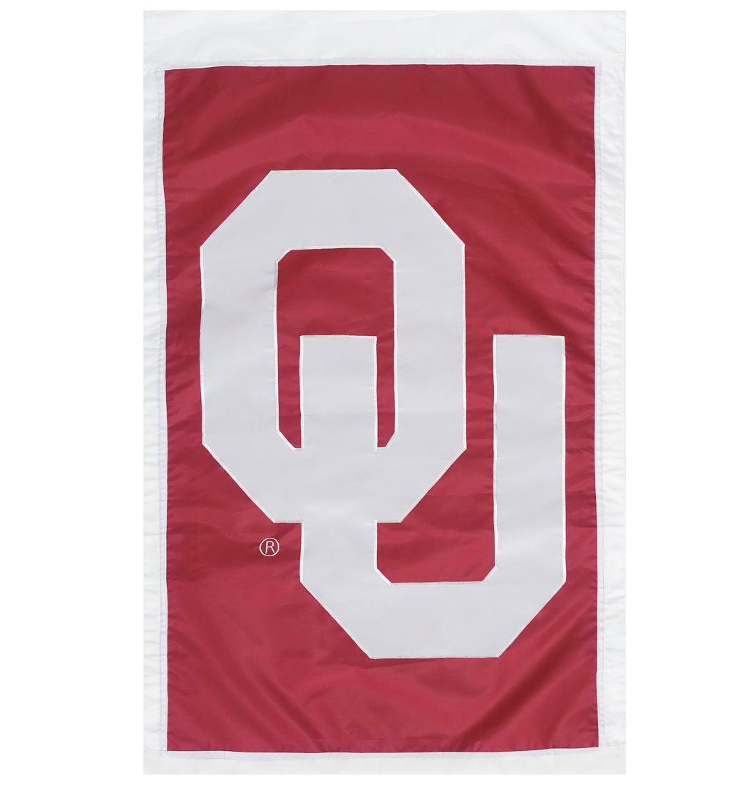 University Of Oklahoma Sooners Applique House Flag