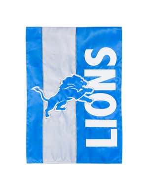 Detroit Lions Mixed-Material Embellished Applique House Flag