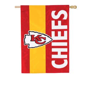 Kansas City Chiefs Mixed-Material Embellished Appliqué House Flag
