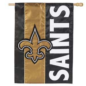 New Orleans Saints Mixed-Material Embellished Appliqué House Flag