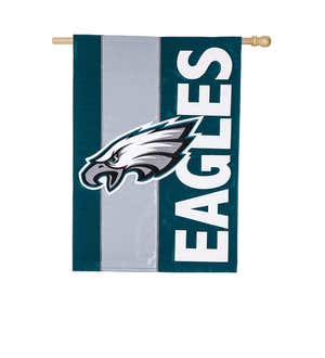 Philadelphia Eagles Mixed-Material Embellished Appliqué House Flag