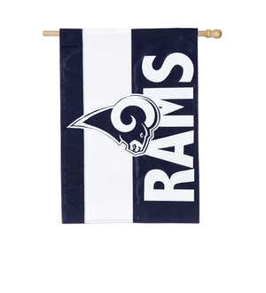 LA Rams Rams Embellished House Flag