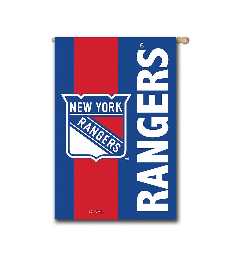 New York Rangers Mixed-Material Embellished Appliqué House Flag