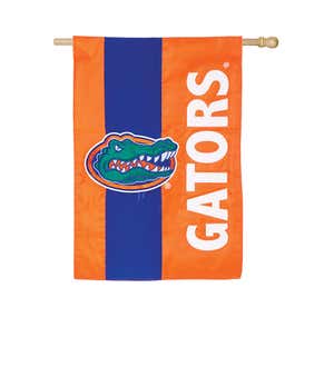 University of Florida Mixed-Material Embellished Appliqué House Flag